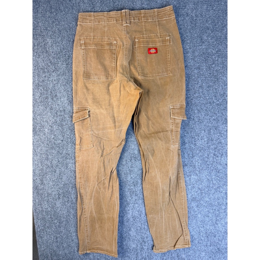 Dickies Womens 7/28 Brown Corduroy Cargo Pants High Rise Utility Workwear Y2K - Picture 8 of 8